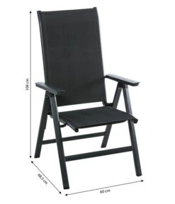 Dehner Klappsessel Cleveland, Dunkelgrau -Moderne Garten Mobel Geschaft 6894141 WE BG 001 DehnerKlappsesselClevelandNEU