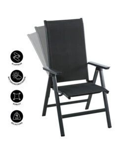 Dehner Klappsessel Cleveland, Dunkelgrau -Moderne Garten Mobel Geschaft 6894141 WE IG 001 KLAPPSESSELCLEVELANDGRA