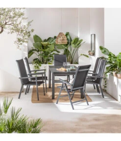 Dehner Klappsessel Cleveland, Dunkelgrau -Moderne Garten Mobel Geschaft 6895379 6894133 6894141 WE MO 001 StapelstuhlClevelandGrau