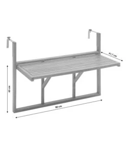 Dehner Balkonhängetisch, Ca. B90/H65/T41,7 Cm -Moderne Garten Mobel Geschaft 6897748 WE BG 001 BalkonklapptischMacao