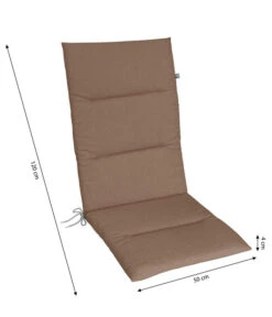 KETTtex Hochlehnerpolster Lindos Taupe, Ca. B120/H4/T50 Cm -Moderne Garten Mobel Geschaft 6906986 WE BG 001 KETTtexHochlehnerpolsterLindosTaupe