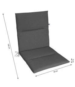 KETTtex Niederlehnerpolster Lindos Grau, Ca. B100/H4/T50 Cm -Moderne Garten Mobel Geschaft 6907026 WE BG 001 KETTtexNiederlehnerpolsterLindosGrau