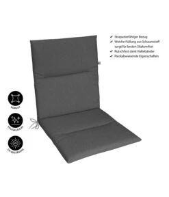 KETTtex Niederlehnerpolster Lindos Grau, Ca. B100/H4/T50 Cm -Moderne Garten Mobel Geschaft 6907026 WE IG 001 KETTtexNiederlehnerpolsterLindosGrau