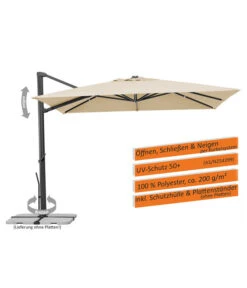 Schneider Ampelschirm Rhodos Smart, Quadratisch, Ca. B300/T300 Cm -Moderne Garten Mobel Geschaft 6953384 WE IG 002 SchneiderAmpelschirmRhodosSmart