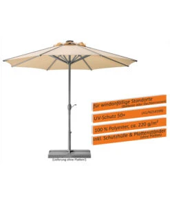 Schneider Sonnenschirm Rooftop, Rund, Ca. Ø350 Cm -Moderne Garten Mobel Geschaft 6953442 WE IG 001 SchneiderSonnenschirmRooftop350natur1