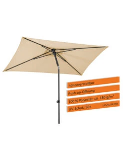 Schneider Sonnenschirm Sevilla, Rechteckig, Ca. B240/T140 Cm -Moderne Garten Mobel Geschaft 6953475 WE IG 001 SchneiderSonnenschirmSevillanatur