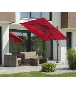 Schneider Ampelschirm Rhodos Junior, Quadratisch, Ca. B230/T230 Cm -Moderne Garten Mobel Geschaft 6953566 WE MO 001 SchneiderAmpelschirmRhodosJunior230x230cmrot
